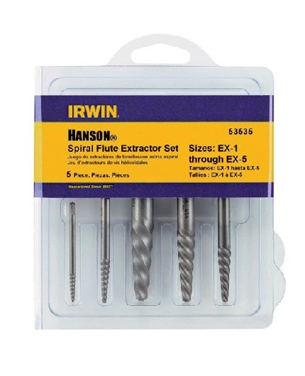 Record Irwin-Hanson screw extractors set 5-pcs  Spiral Flute