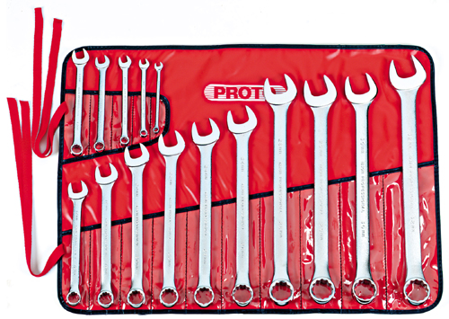 Proto combination wrench set 7-32mm x 15 pcs in plastic pouch