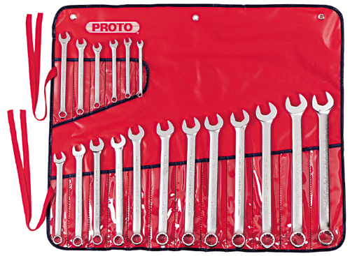 Proto 18Pcs 12 pts Metric Combination ASD Wrench Set 7 to 24mm