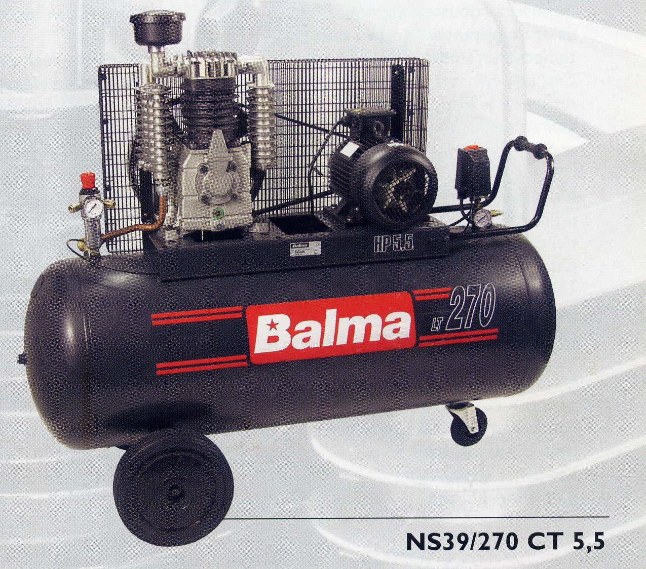Balma 5.5hp 200L Piston & Belt Driven Air Compressor