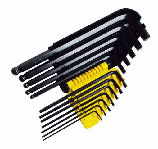 Stanley Hex Key with ball tips Set 12pcs – 1/16″ to 3/8ins