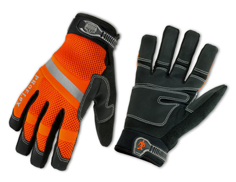 Ergodyne ProFlex 872 Hi-Vis General Duty Mesh Gloves Size: L