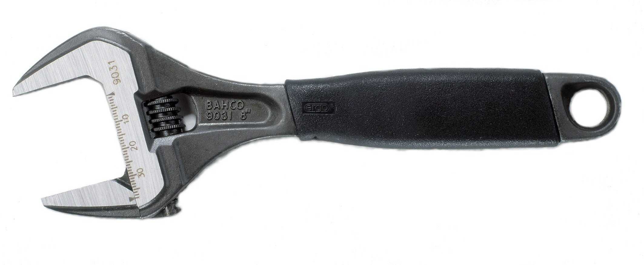 Bahco: Wrench adjustable extra wide jaw opening 8”