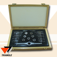 Triangle: HSS Tap and die set, 1/4” – 3/4”, BSW cased, HC37