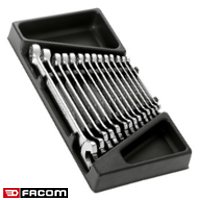 Facom: Modular Storage 14 Ratchet-Effect Combination Wrenches