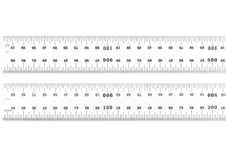 Starrett C635-1000 1000mm Spring-Tempered Steel Rule with Millimeter Graduations