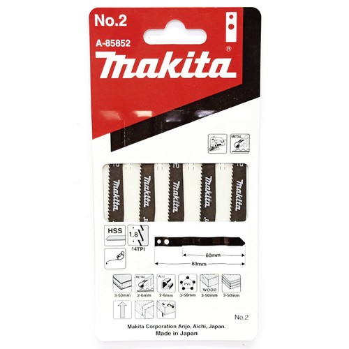 Makita Jigsaw Blade No. 2  5pcs set