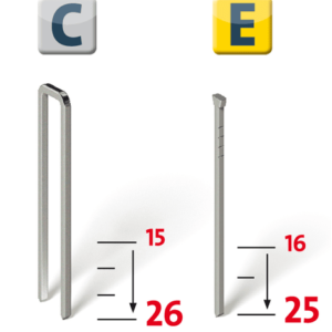 J-165 Panel Staple & Nail Height