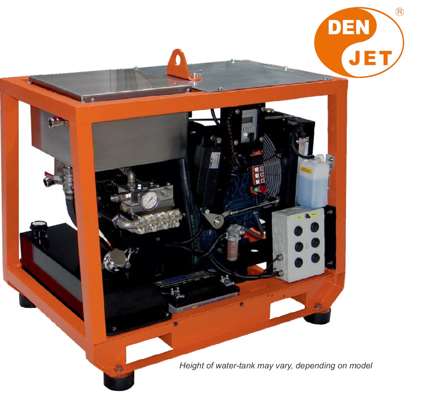 Den-Jet 350 Bars Kubota Diesel Engine Drive High Pressure Water Blaster