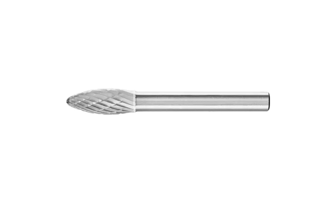 Pferd tungsten carbide burr, flame shape, #3P, 8 x 20 x 60mm