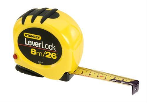 Stanley 8m or 26ft Leverlock Tape Rules