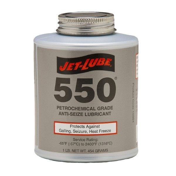 Jetlube Petrochemical grade anti-seize lubricant,1 lb/454gm, 550