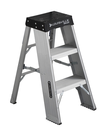 LOUISVILLE LADDER 3-FOOT ALUMINUM STEP STOOL,