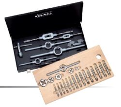 Volkel Metric Tap & Die HSSE Sets in metal case M3 to M12