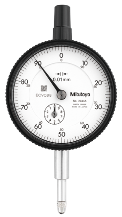 Mitutoyo 2046A Dial Gauge, Lug Back, ISO Type 10mm, 0,01mm