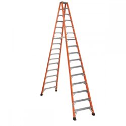 Louisville fiberglass double step ladder 16 steps 16 fts 375lbs