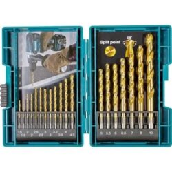 Makita 19pcs TiN coated HSS Drill Bit Set 1.5 to 10mm