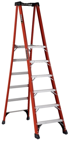 LOUISVILLE 6-FOOT FIBERGLASS PINNACLE PRO PLATFORM LADDER – 375lbs