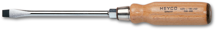 Heyco Engineers’ Wooden Handle Screwdrivers for plain slot screws 7mm x 235mm Length