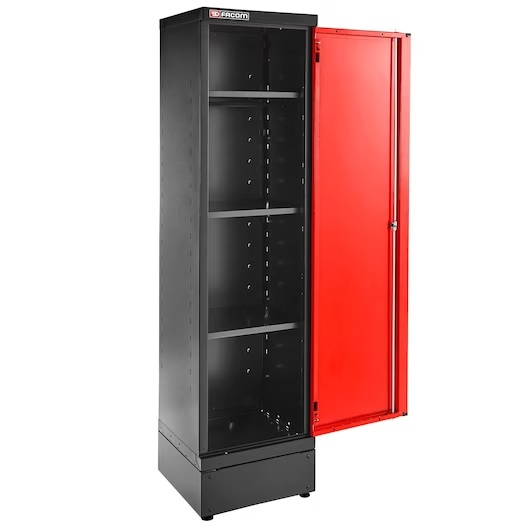 Facom 3 shelves Storage Cabinet  L533 x d 506 x h 2060 mm, Red