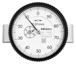 Mitutoyo Dial Indicator Depth Gauge, Back Plunger 0-200mm, Ball Point Contact Element