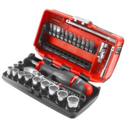 Facom 27pcs 1/4 in Drive NANO Pear-Head Ratchet Socket Set