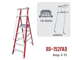 AIT/XG Fibreglass Platform Shelf Ladder with Handle & Toe Board , 4 Steps