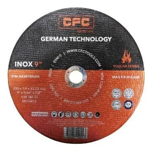 AIT/CFC 230 X 1.9 X 22.23mm, Flat Cutting Disc for Stainless Steel (INOX )