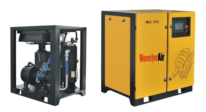 MonsterAir 20Hp VSD Permanent Magnetic Coaxial Integration  Rotary Screw Air Compressor