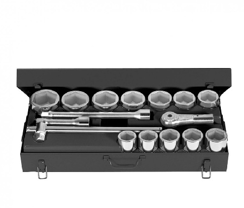 Facom 17pcs x 1″ Drive 6 Points Sockets & Wrench Set Imperial : 1.7/8″ to 3.3/8″