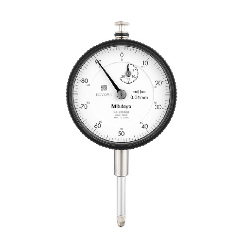 Mitutoyo 2050AB Dial Indicator, Flat Back, 20mm, 0.01mm, ISO Type, Series 2